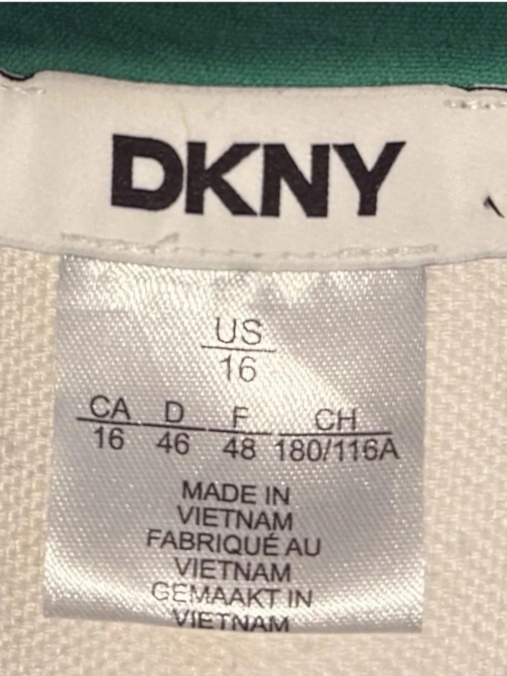 DKNY Green Belted V-Neck Women's Dress Size 16 - Picture 8 of 8